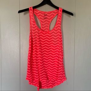 Jenni orange sheer tank top